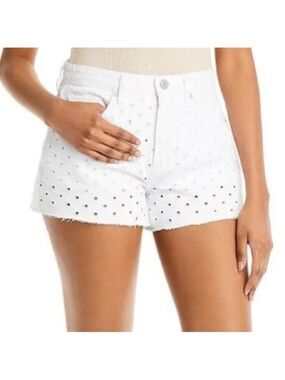 Blank NYC The Barrow Eyelet Embroidered Denim Shorts